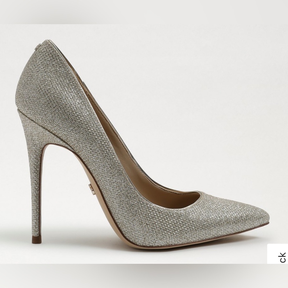 Sam Edelman Danna Size 8.5 Silver Stiletto High Heel Pointed Toe Shoes 8 1/2